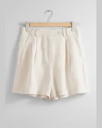 & Other Stories Elegante Shorts - Weiß Weiß