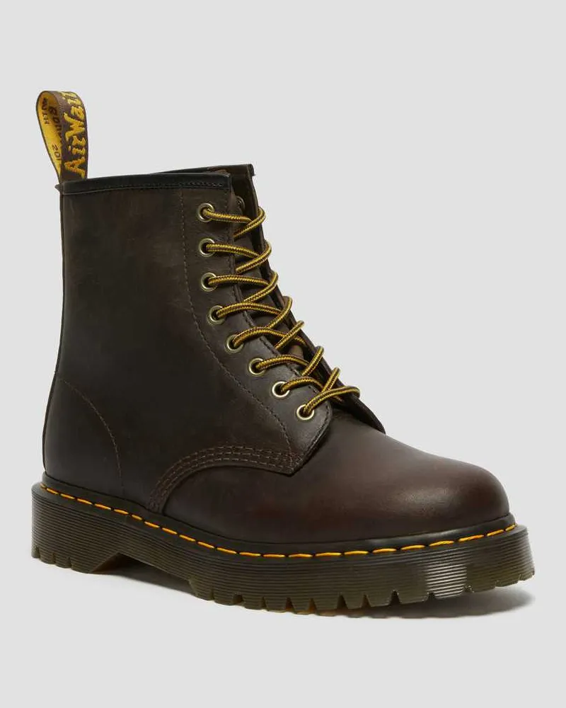 Dr.Martens 1460 Bex Crazy Horse Leder Schnürstiefel in Braun, Größe Braun