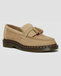 Dr.Martens Adrian Tumbled Nubuck Leder Tassel Loafer in Bräunen/Braun Bräunen