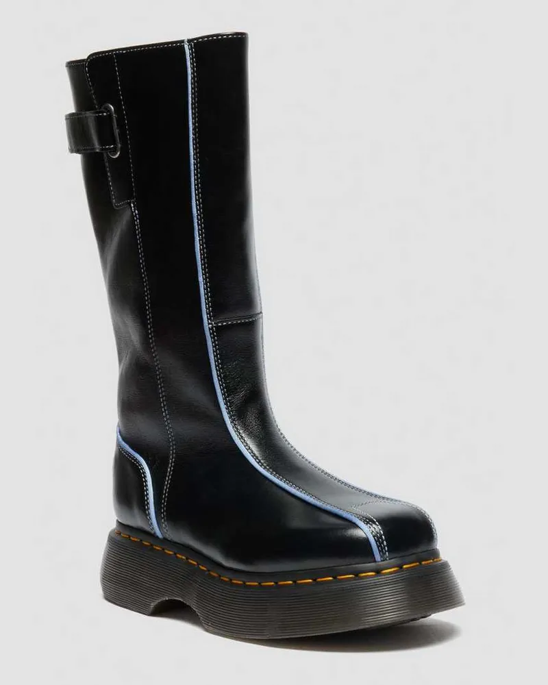 Dr.Martens Buzz Hi Gloss Leder Stiefel in Schwarz, Größe Schwarz