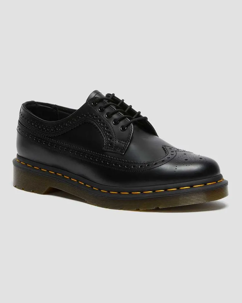 Dr.Martens 3989 Glattleder Brogues Schuhe in Schwarz, Größe Schwarz