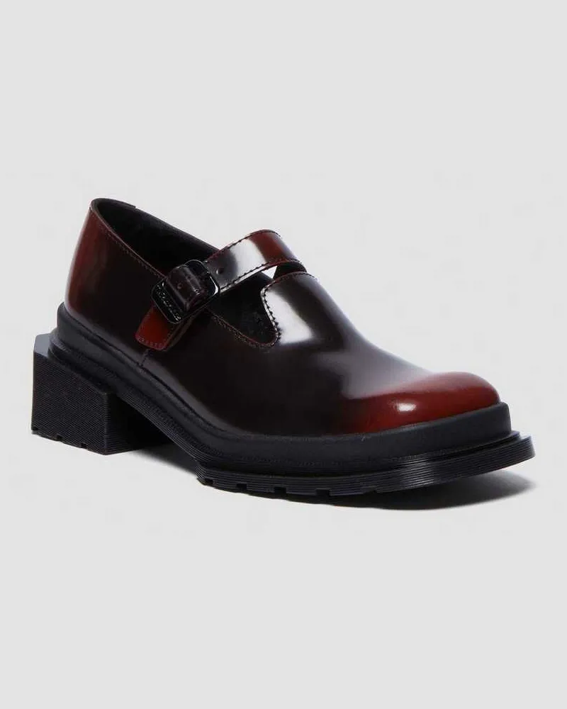 Dr.Martens Maybole Leder Square Toe Mary Jane Schuhe in Rot, Größe Rot
