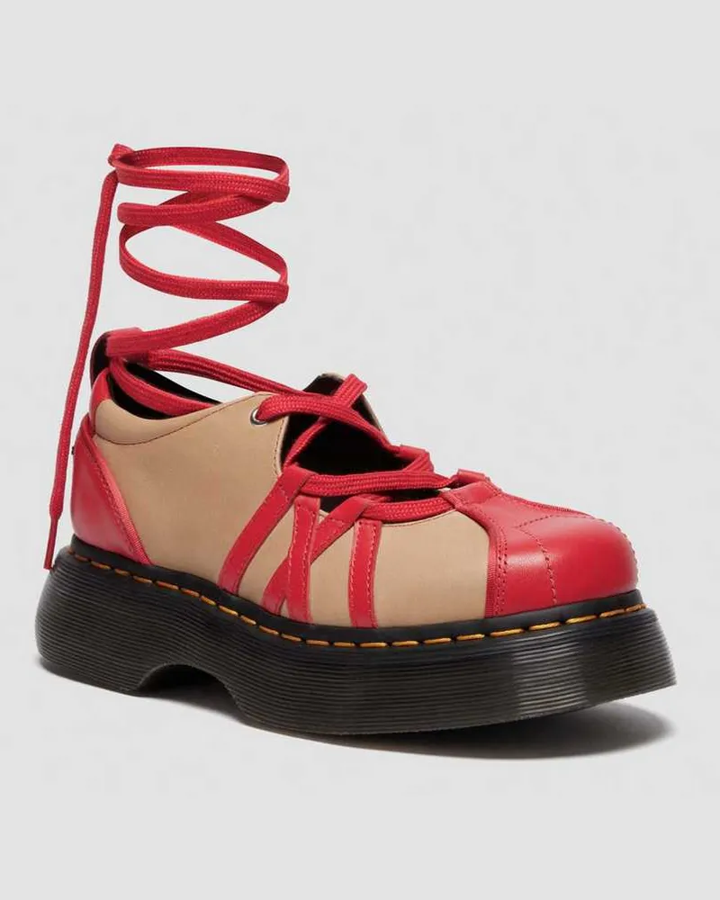 Dr.Martens Buzz Leder Ballerinas Schuhe in Rot, Größe Rot