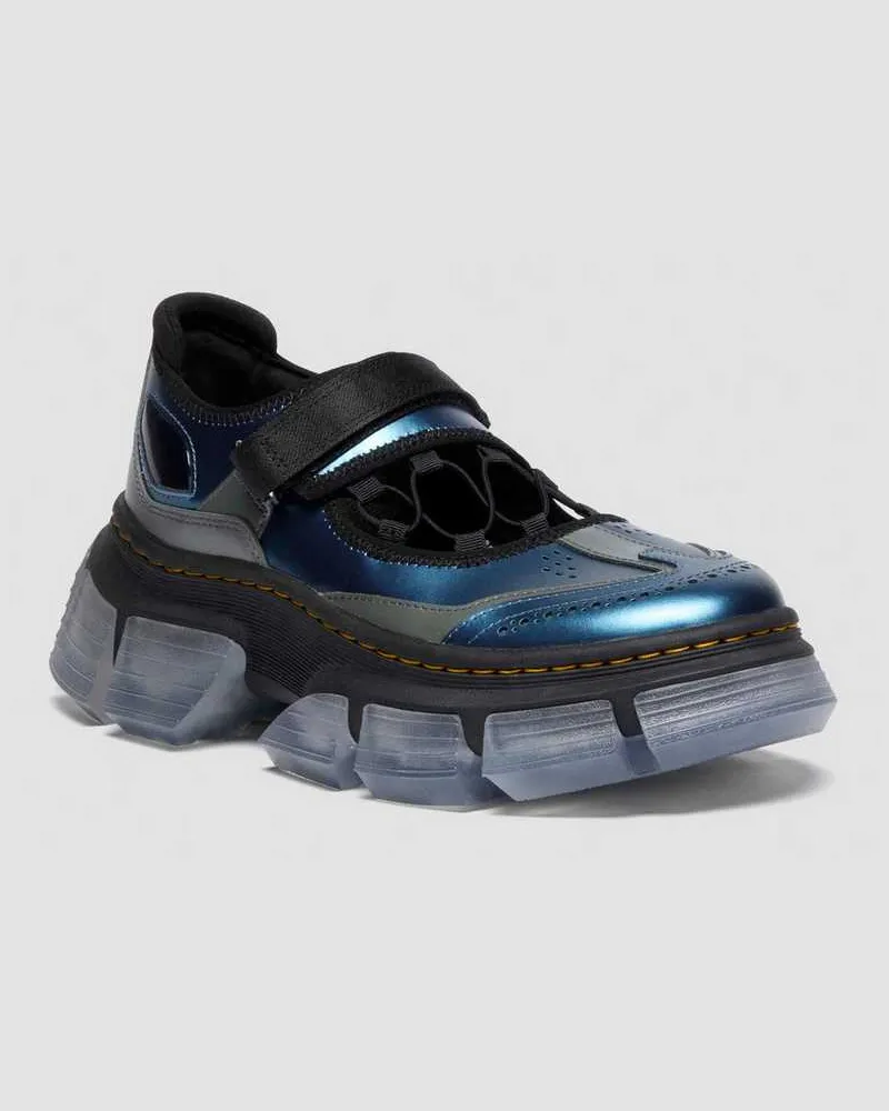 Dr.Martens Leder Dmxl V2 Mary Jane Schuhe in Blau, Größe Blau