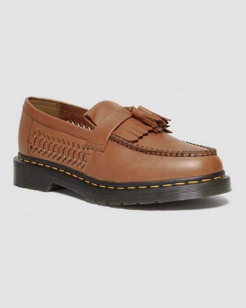 Dr.Martens Adrian Woven Leder Tassel Loafer in Braun/Bräunen Braun