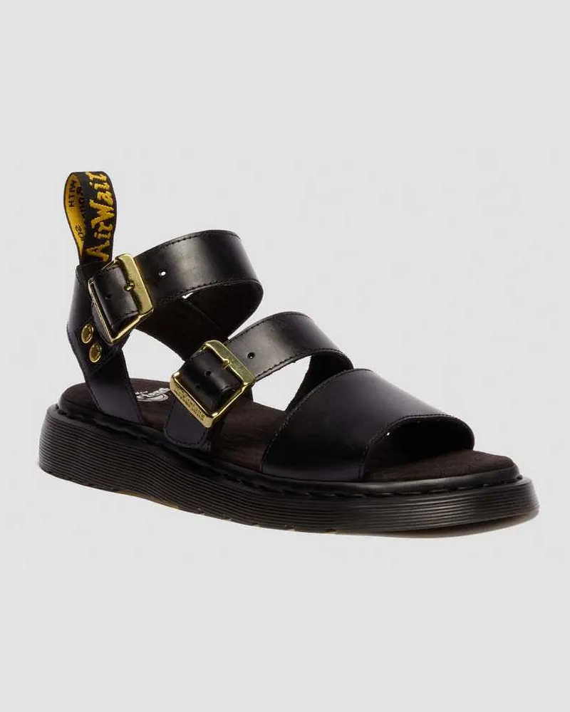 Dr.Martens Gryphon Atlas Leder Gladiatorsandalen in Schwarz, Größe Schwarz