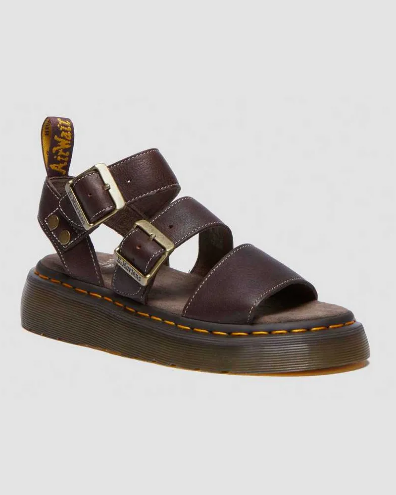 Dr.Martens Gryphon Quad Grizzly Leder Sandalen in Braun, Größe Braun