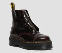 Sinclair Arcadia Leder Plateaustiefel Schuhe in Rot, Größe