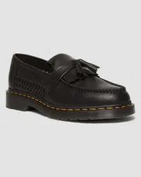 Dr.Martens Adrian Woven Leder Tassel Loafer in Schwarz Schwarz