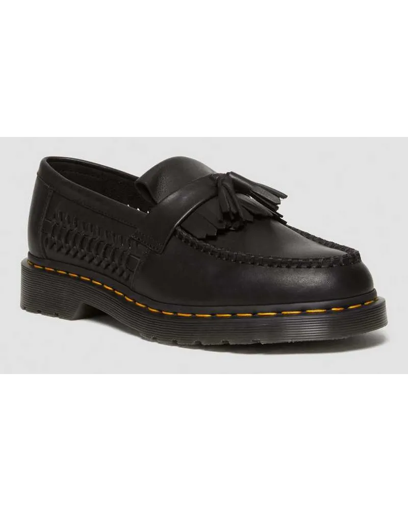 Dr.Martens Adrian Woven Leder Tassel Loafer in Schwarz Schwarz