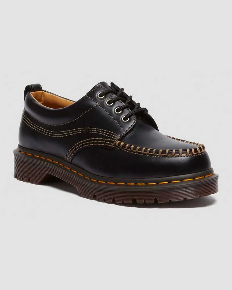 Dr.Martens Lowell Leder Moc Toe Schuhe in Schwarz, Größe Schwarz