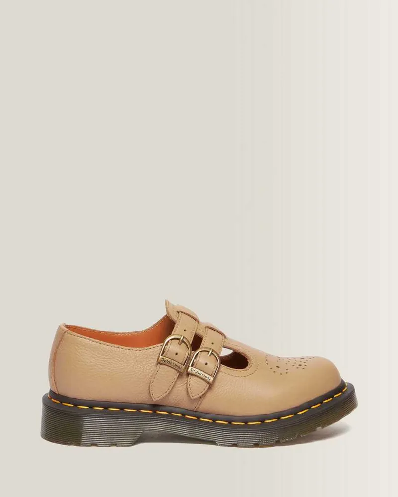 Dr.Martens 8065 Mary Jane Virginia Leder Schuhe in Bräunen/Braun, Größe Bräunen