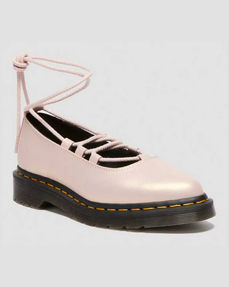 Dr.Martens Elphie II Iridescent Leder Ballerinas Schuhe in Rosa, Größe Rosa