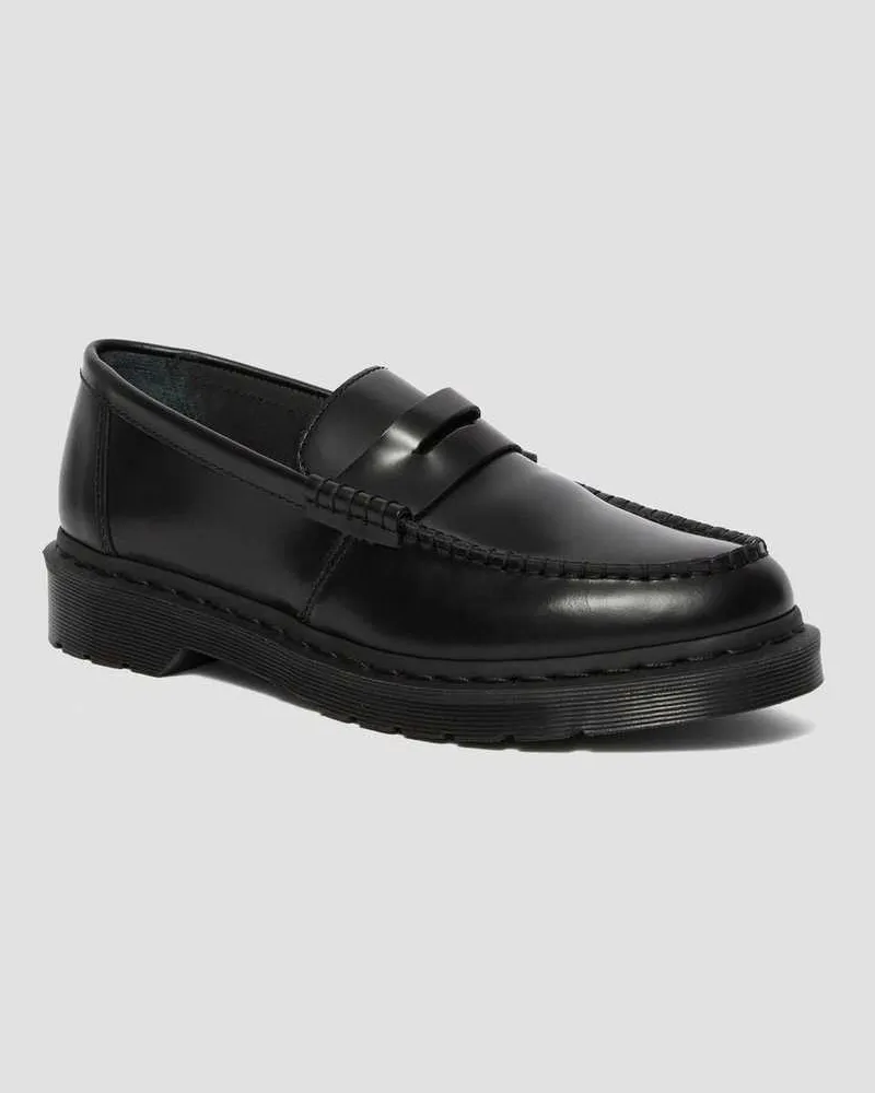 Dr.Martens Penton Monochromer Galttleder Loafer in Schwarz, Größe Schwarz