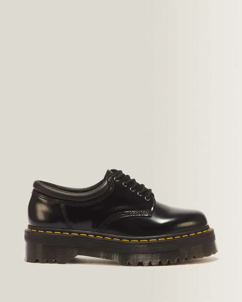 Dr.Martens 8053 Quad Glattleder Plateauschuhe in Schwarz, Größe Schwarz
