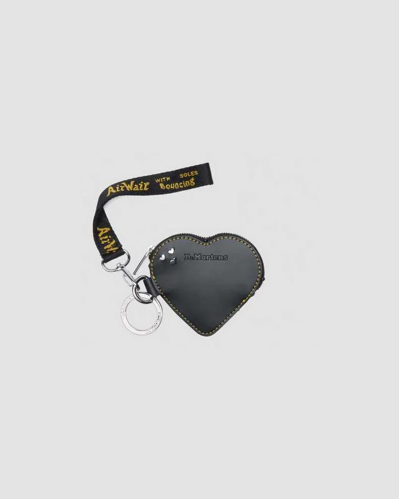 Dr.Martens Herzförmige Schlüsselanhänger Ledertasche in Schwarz Schwarz