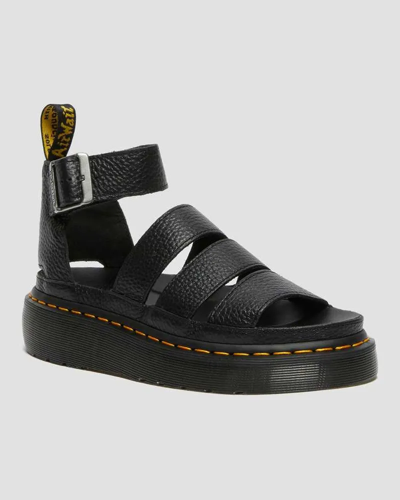 Dr.Martens Clarissa II Quad Plateau Sandalen, Leder in Schwarz, Größe Schwarz