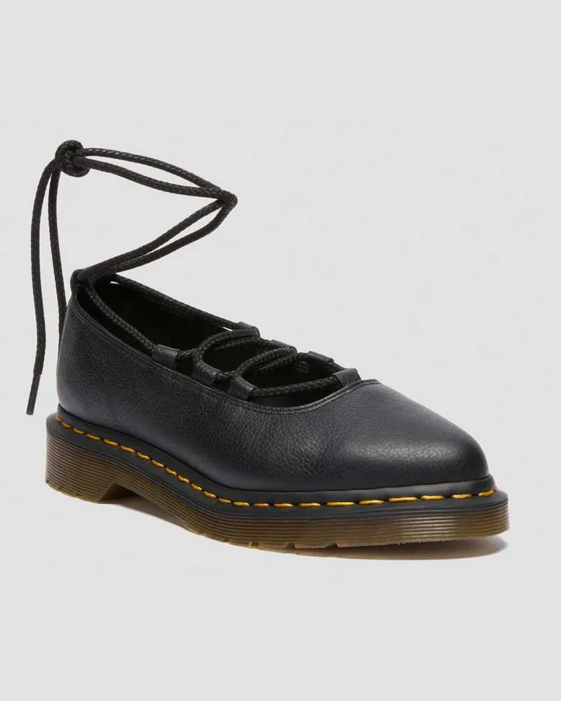 Dr.Martens Elphie II Virginia Leder Ballerinas Schuhe in Schwarz, Größe Schwarz