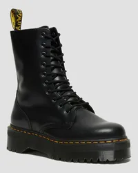 Dr.Martens Jadon Hi Plateau Stiefel, Leder in Schwarz Schwarz