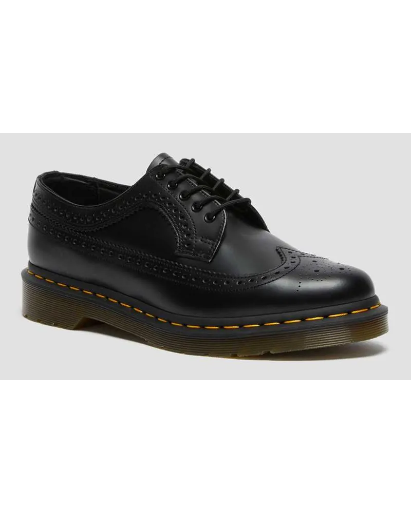 Dr.Martens 3989 Glattleder Brogues Schuhe in Schwarz Schwarz