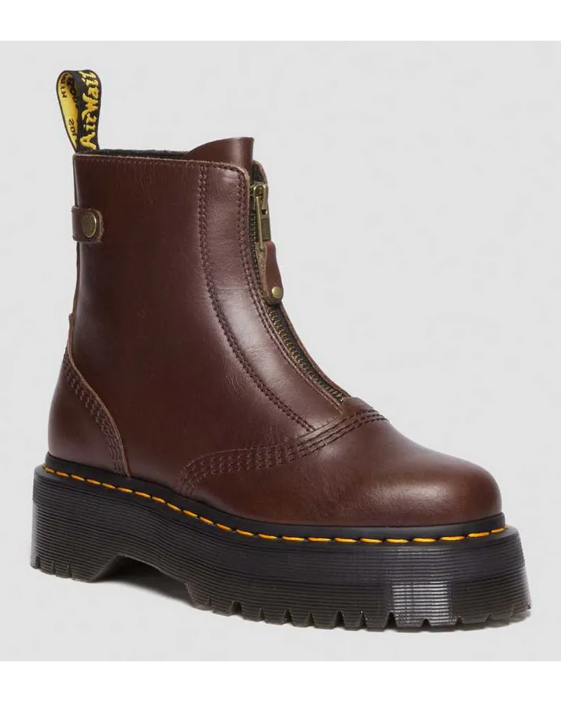 Dr.Martens Nappa Leder Jetta Plateau Stiefel in Braun Braun