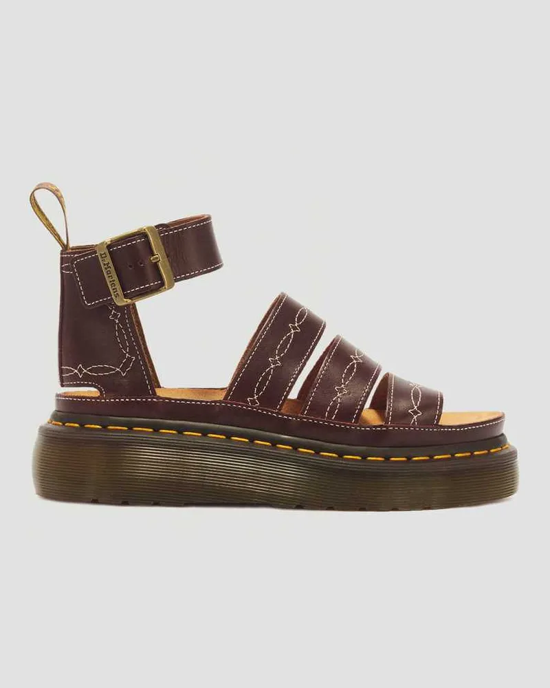 Dr.Martens Clarissa II Quad Desert Rodeo Classic Pull Up Leder Sandalen in Braun, Größe Braun