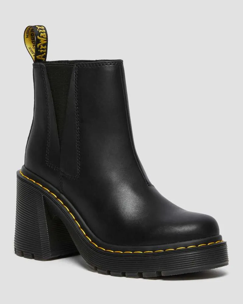 Dr.Martens Spence Leder Chelsea-Stiefel Mit Absatz Schuhe in Schwarz, Größe Schwarz