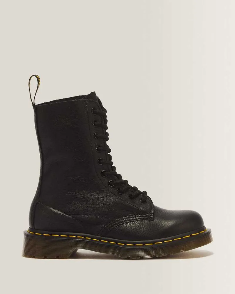 Dr.Martens Leder 1490 Virginia Stiefel in Schwarz, Größe Schwarz
