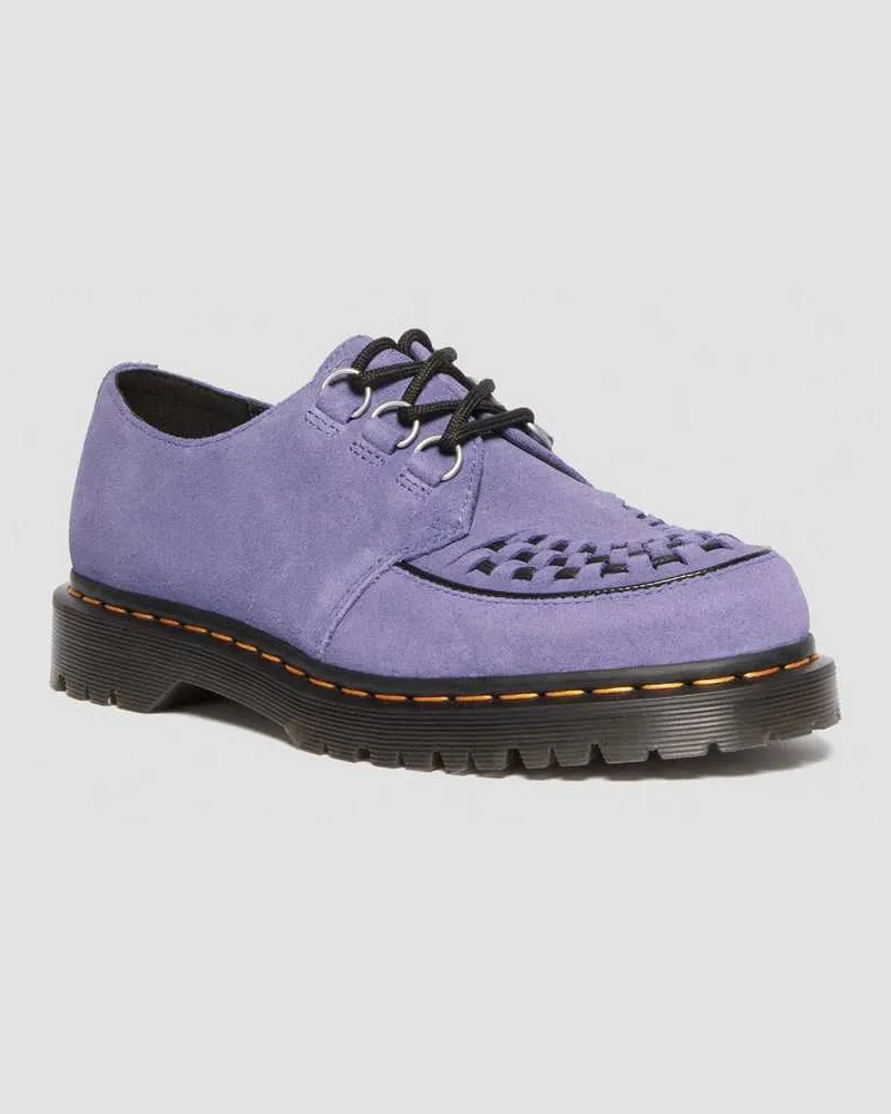 Dr.Martens Suède Ramsey Woven Wildleder Creeper Schuhe in Violett, Größe Violett