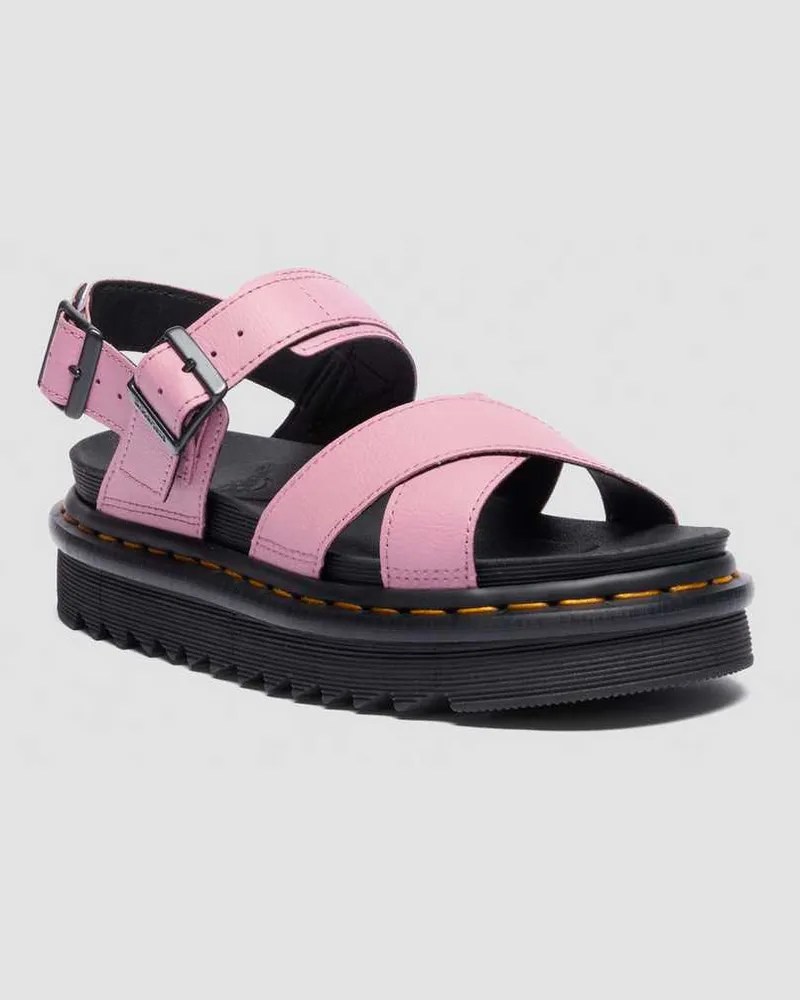 Dr.Martens Voss II Athena Leder Riemensandalen in Rosa, Größe Rosa