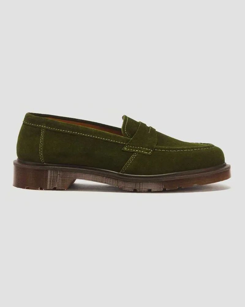Dr.Martens Delapre Penny Repello Calf Wildleder Loafer in Grün, Größe Grün