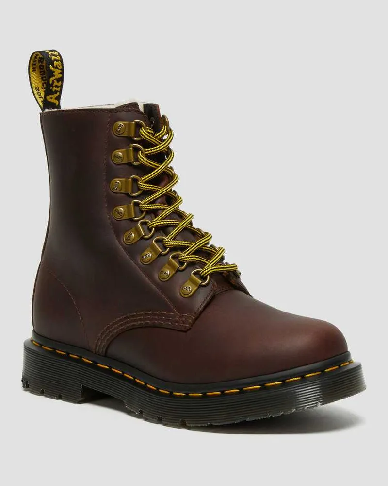 Dr.Martens 1460 Pascal Dm's Wintergrip Stiefeletten, Leder, Dunkel, in Braun, Größe Braun