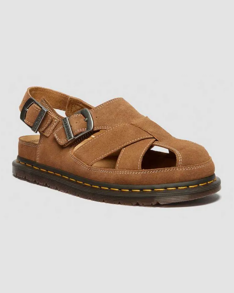 Dr.Martens Archive Fisherman Wildleder Sandalen in Bräunen, Größe Bräunen