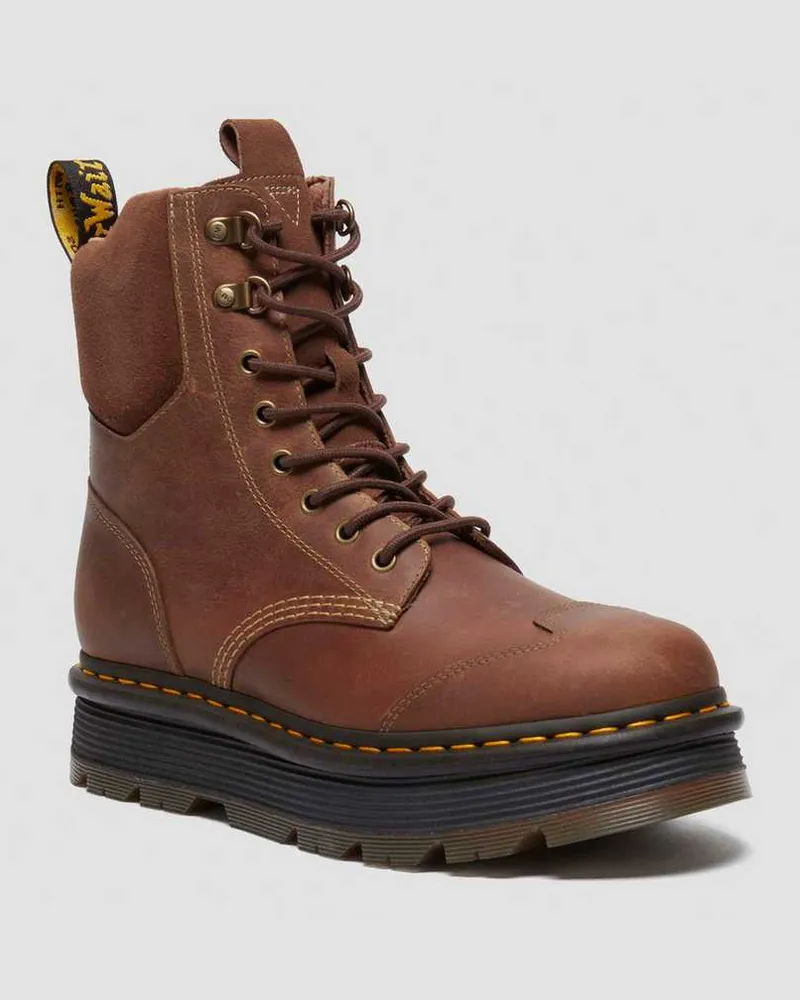 Dr.Martens Zebzag Wildleder & Leder Casual Schnürstiefel in Braun Braun