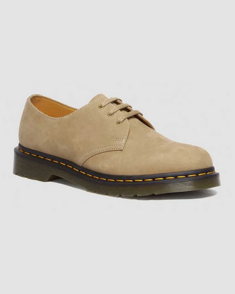 Dr.Martens 1461 Tumbled Nubuck Leder Oxford Schuhe in Bräunen/Braun, Größe Bräunen