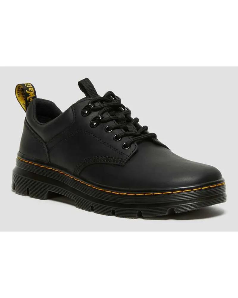 Dr.Martens Reeder Wyoming Leder Utility Schuhe in Schwarz Schwarz