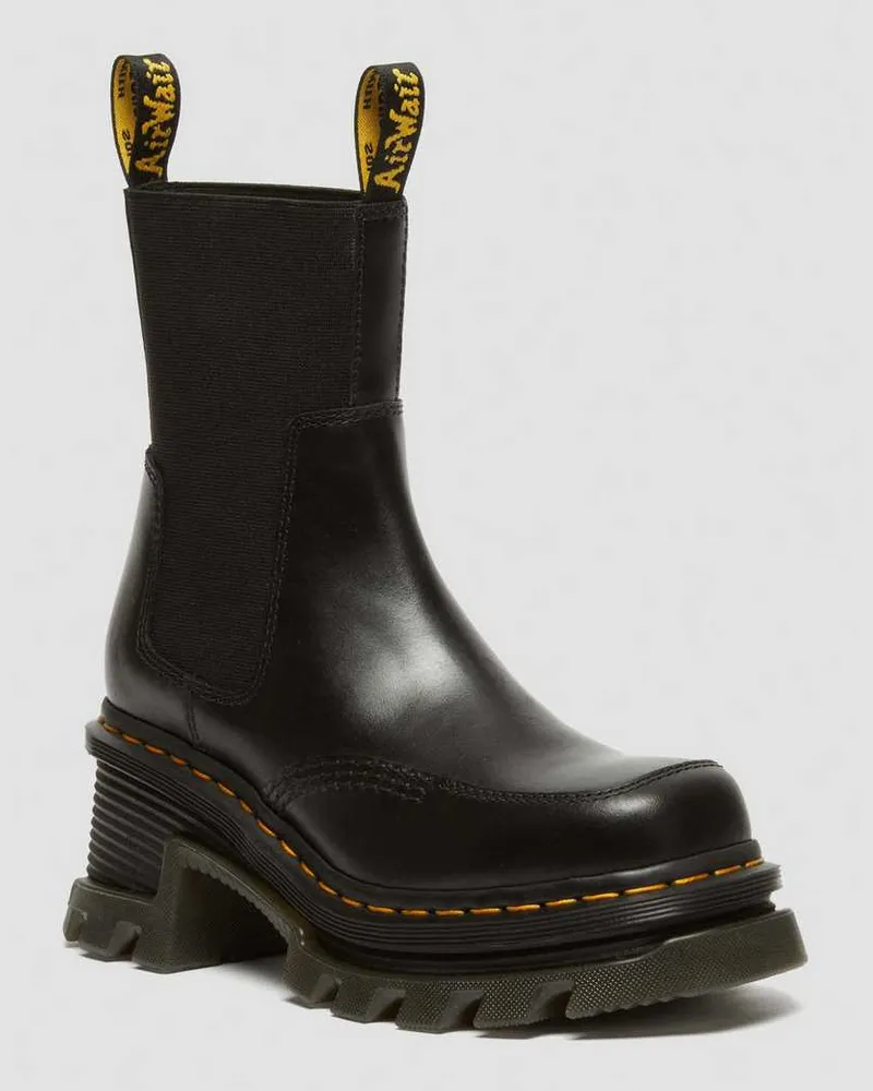 Dr.Martens Corran Chelsea Atlas Leder Stiefel Mit Absatz in Schwarz, Größe Schwarz