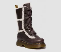 Buzz Grizzly Leder Schnürstiefel Mit Kunstfellfutter in Braun, Größe