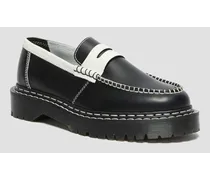 Penton Bex Kontrastleder Loafer in Schwarz/Weiß/Mehrfarbig