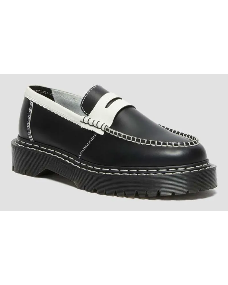 Dr.Martens Penton Bex Kontrastleder Loafer in Schwarz/Weiß/Mehrfarbig Schwarz