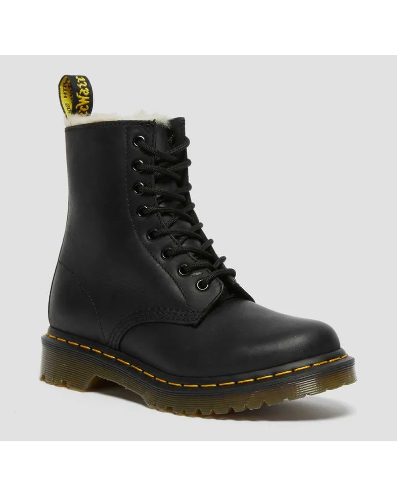 Dr.Martens 1460 Serena Gefüttert, Damen, Leder Stiefel in Schwarz Schwarz