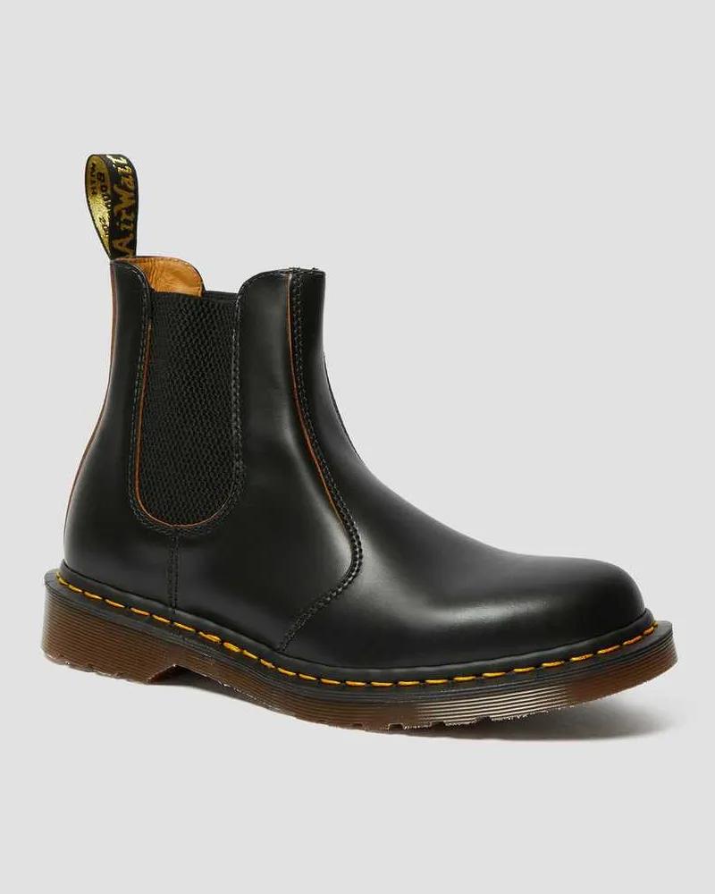 Dr.Martens Leder Vintage 2976 Chelsea Stiefel Schuhe in Schwarz, Größe Schwarz