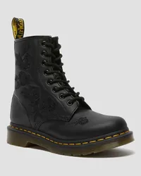 Dr.Martens 1460 Vonda Mono Floral Leder Stiefeletten in Schwarz Schwarz