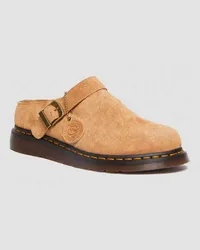 Dr.Martens Suède Isham Desert Oasis Wildleder Mules Schuhe in Creme Creme