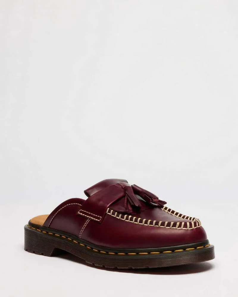 Dr.Martens Adrian Leder Mules Loafer in Rot, Größe Rot