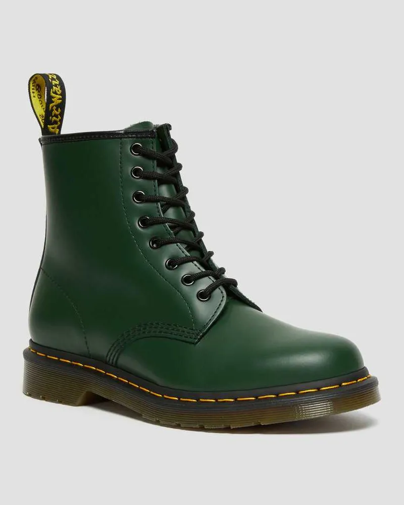 Dr.Martens 1460 Glattleder Schnürstiefel in Grün, Größe Grün