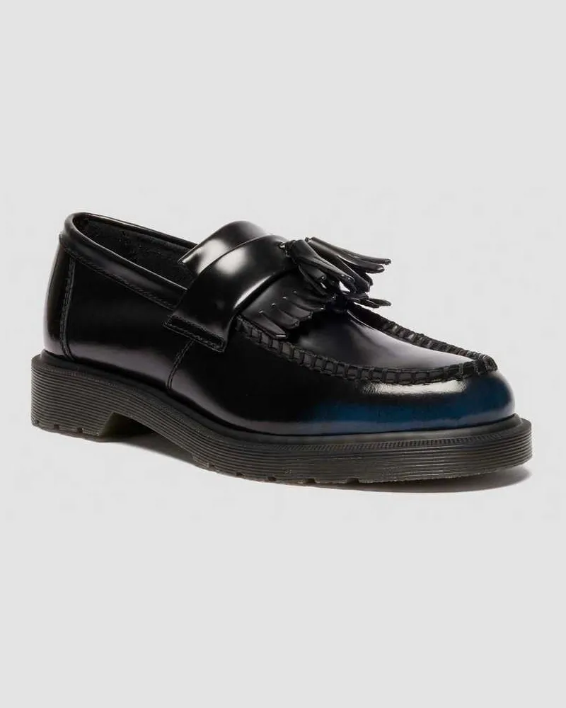 Dr.Martens Adrian Tassel Arcadia Rub Off Leder Loafer in Blau, Größe Blau