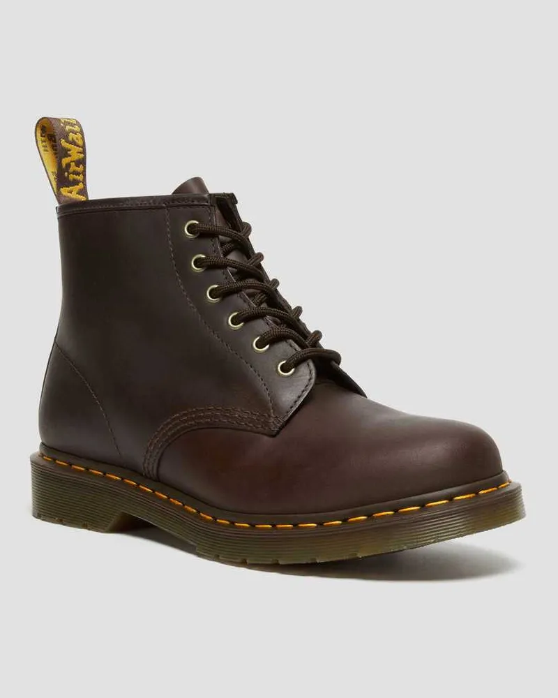Dr.Martens 101 Crazy Horse Leder Stiefeletten in Braun, Größe Braun