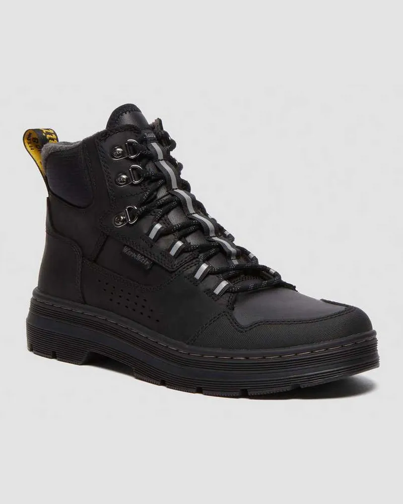 Dr.Martens Leder Rilla Casual Nylon Winter Stiefel in Schwarz, Größe Schwarz