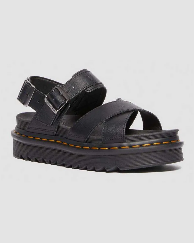 Dr.Martens Voss II Athena Leder Riemensandalen in Schwarz, Größe Schwarz